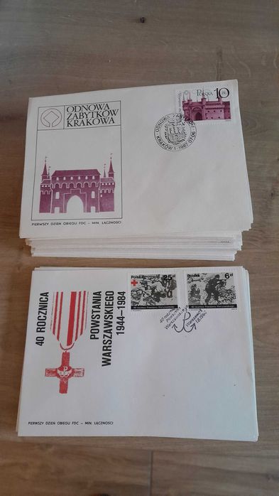 Koperty pocztowe z lat 80, ponad 300szt.