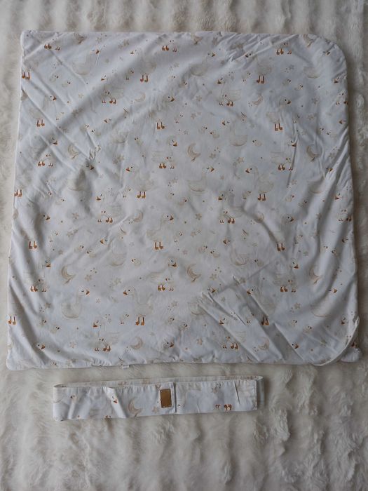 Rożek niemowlęcy 2w1 Koell – biało-beżowy w gąski, 100% bawełna