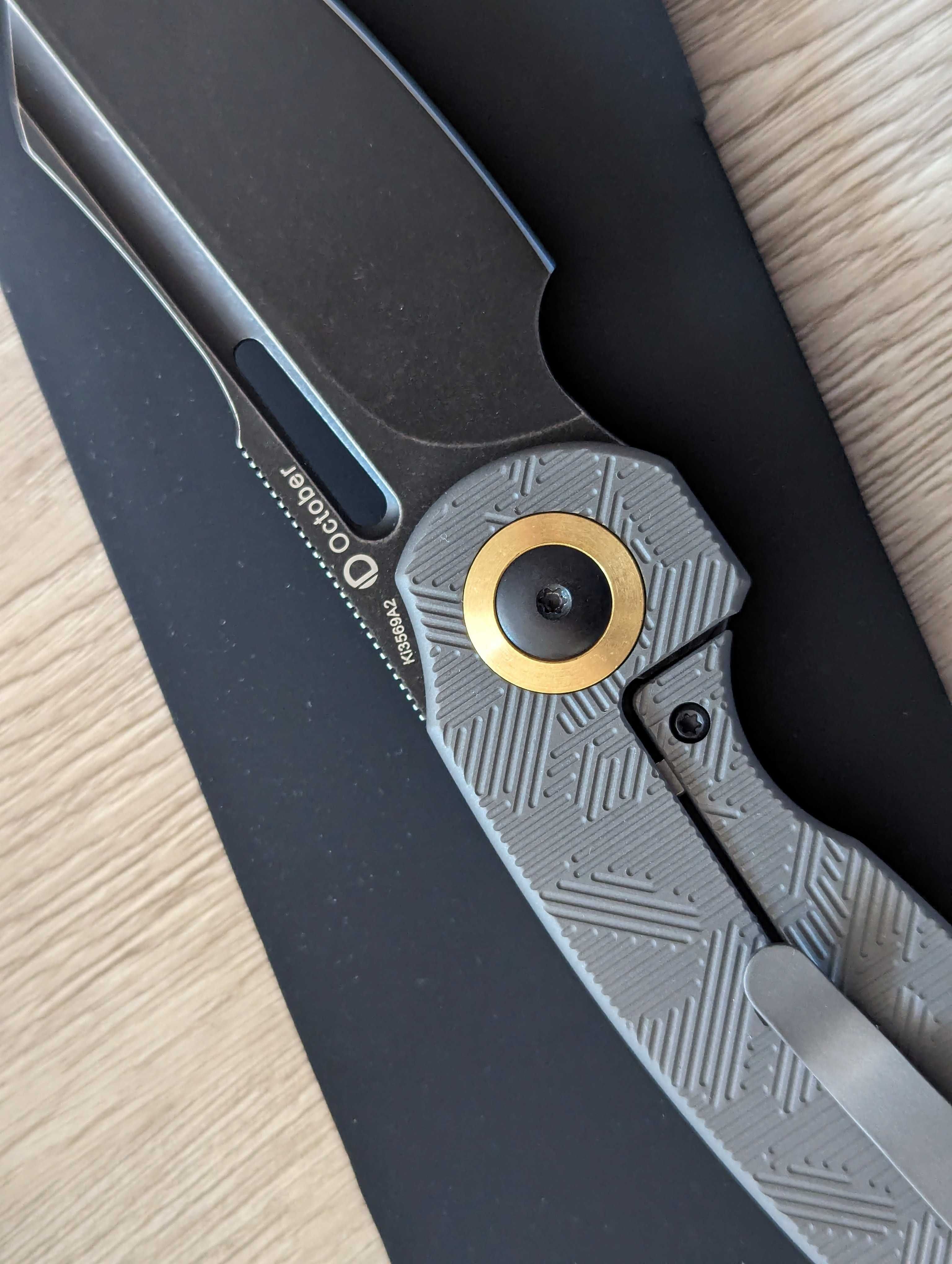 Складний ніж Kizer October Titanium Black CPM 20CV сталь Оригінал