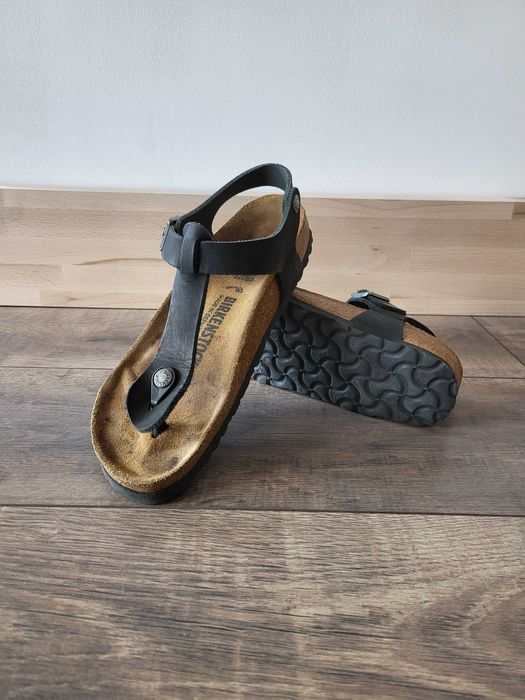 Birkenstock Kairo sandały japonki skóra skórzane