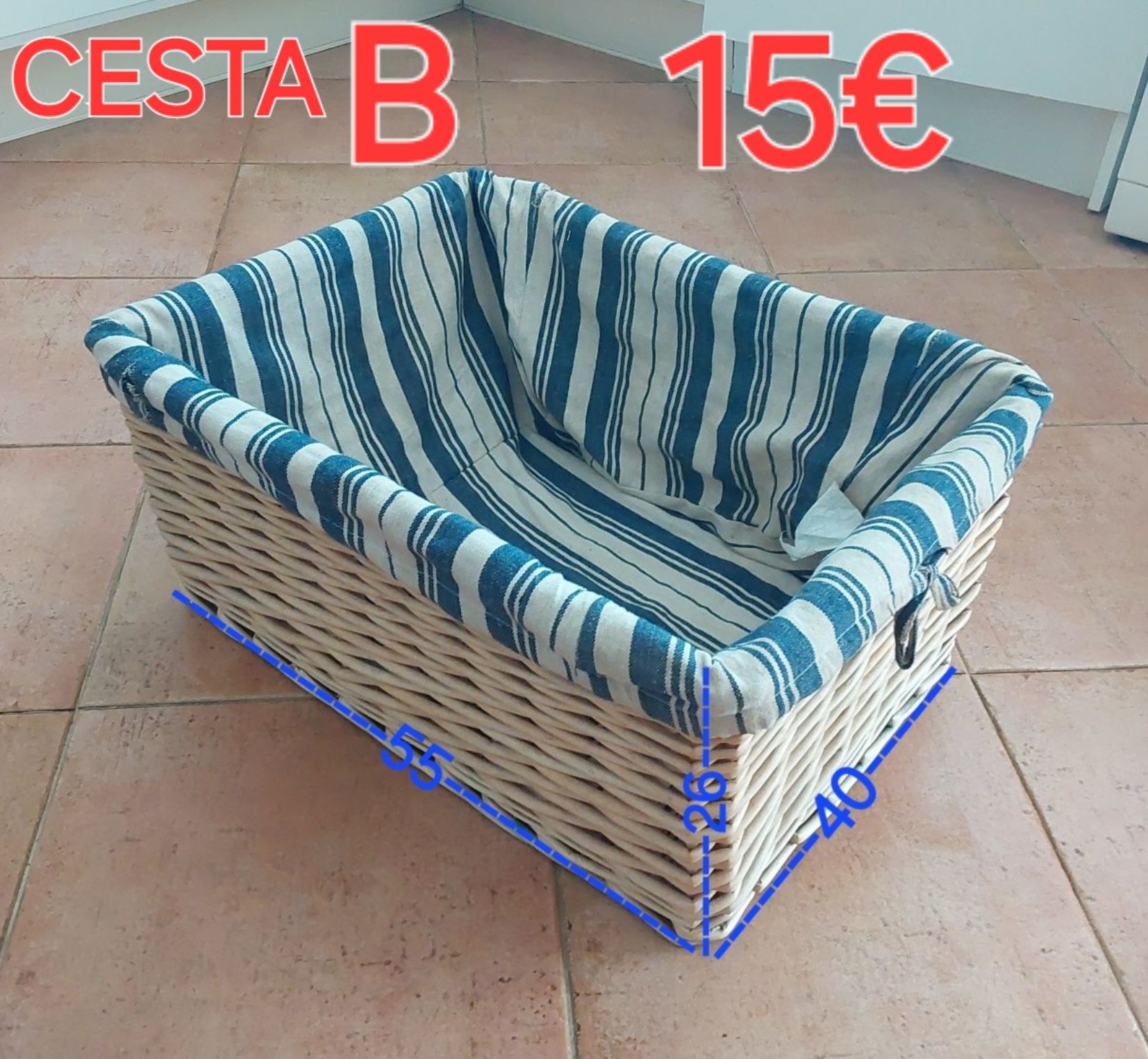 CESTA,CAIXA,BAÚ em VERGA,DESDE 5 €.Casa,Quarto, Sala, Cozinha,Garagem.