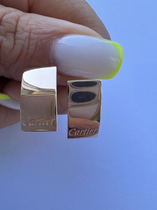 Золотые серьги Cartier красное золото 585 проба