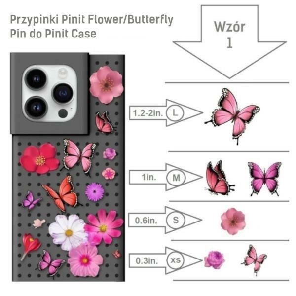 Etui Pinit Dynamic + Flower/Butterfly Pin dla iPhone 14/15 Plus 6.7"