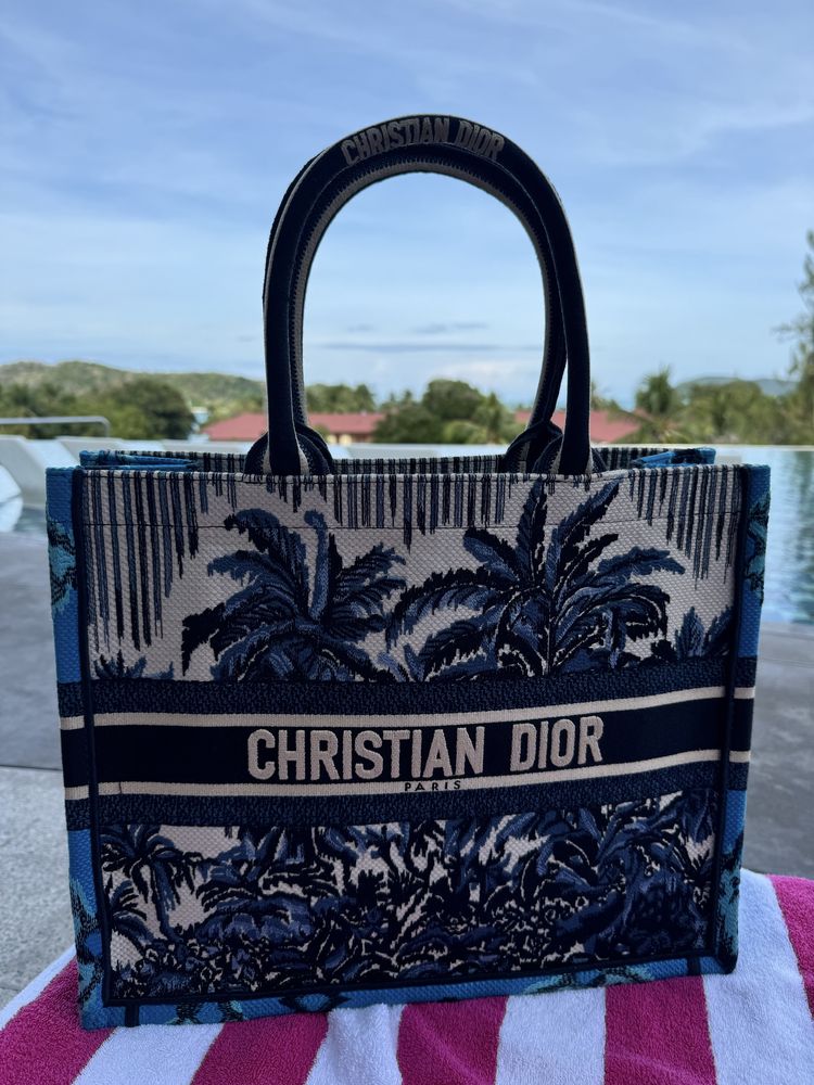 Torba plażowa Christian Dior Tote palmy jak Andziaks