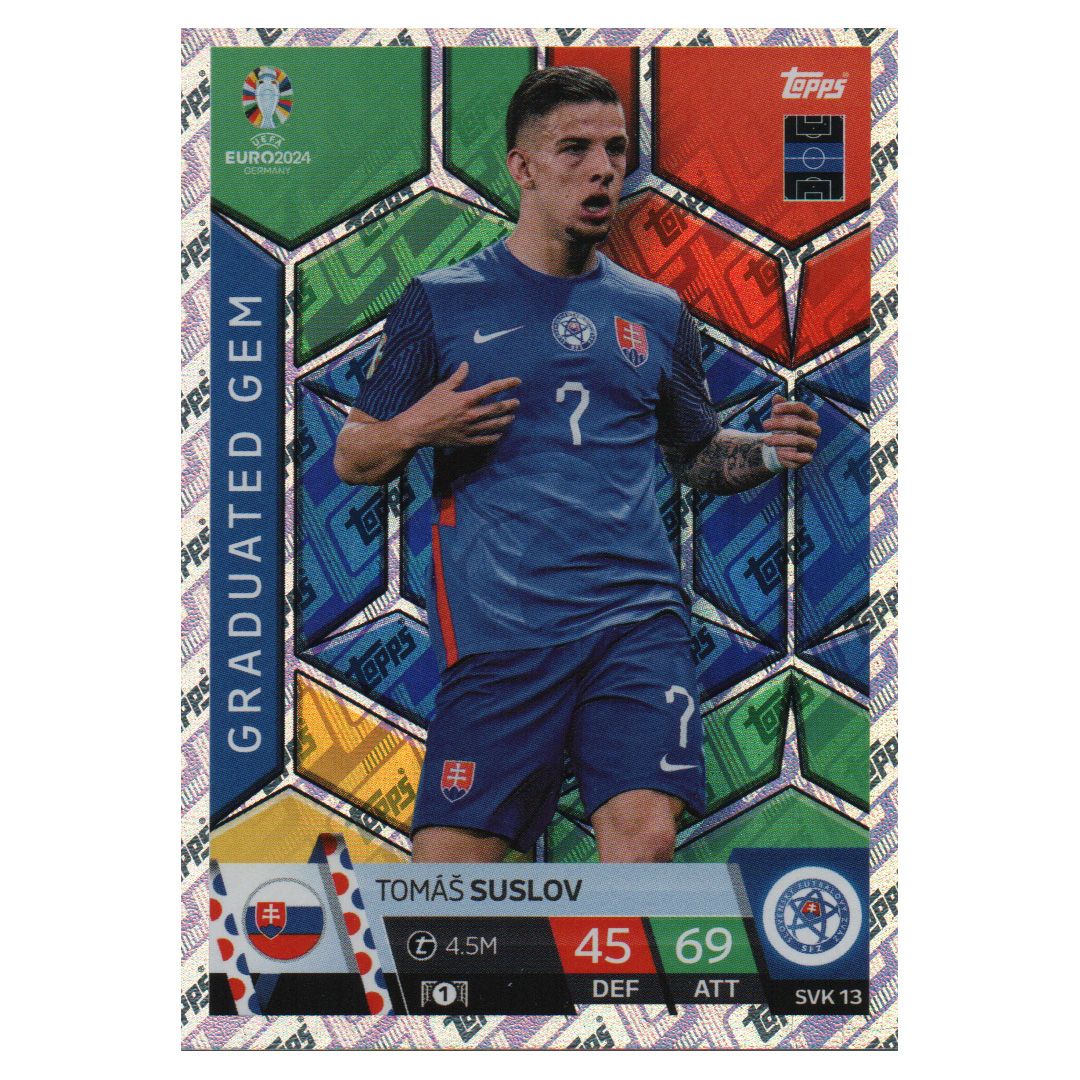 Karta Topps Euro 2024 Germany Tomas Suslov Svk 13 Graduated Gem