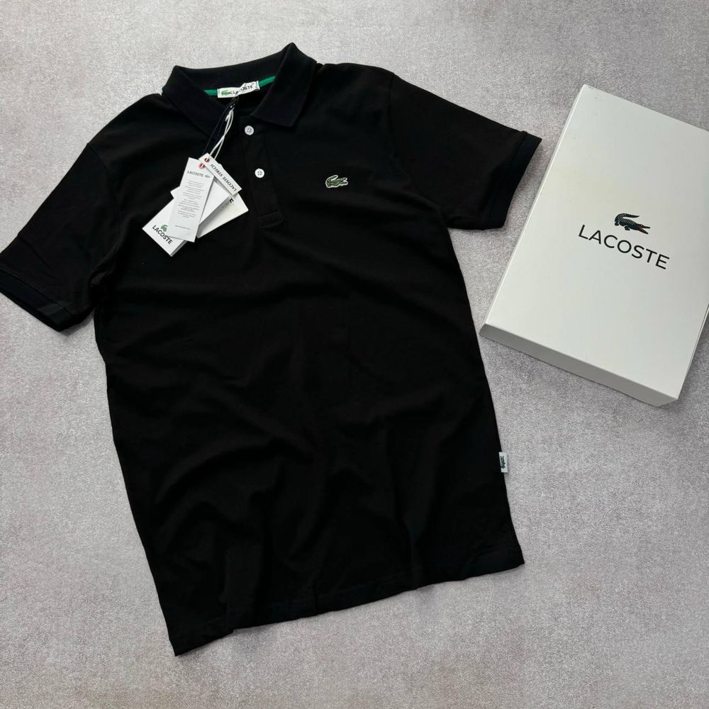 Чоловіче поло Lacoste, чорна та біла