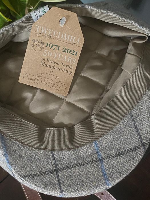 Nowy z metką Tweedowy kaszkiet British Emporium wełna 100%