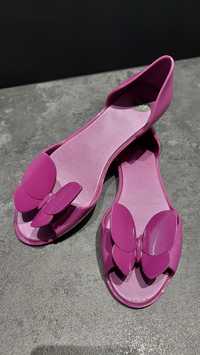 Melissa 35/36 ale 35 sandały sandałki purpurowe fioletowe z motylkiem