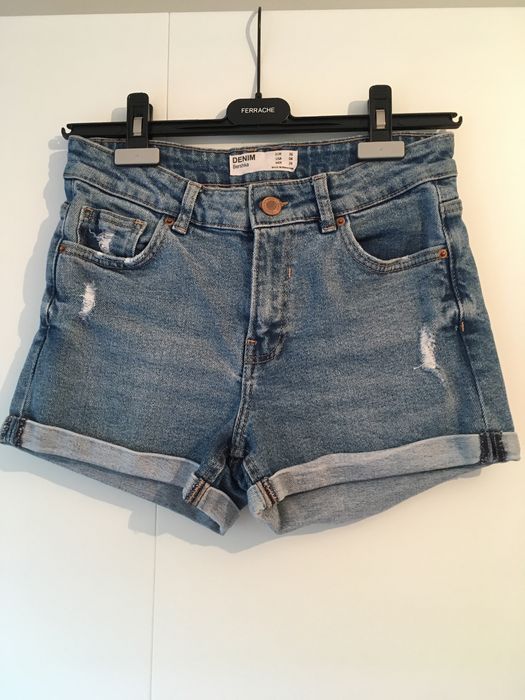 Calções ganga normal BERSHKA