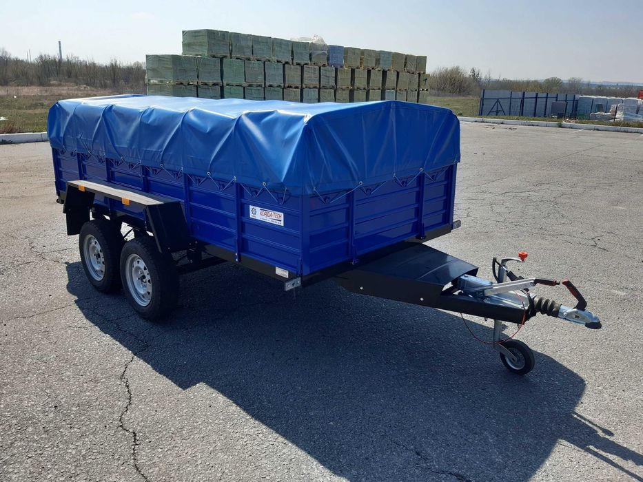 Гальмівний двовісний прицеп 3200*1560 КРД-109 тормозний причіп