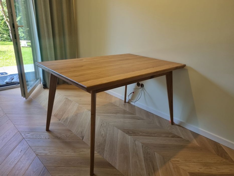 Stół dębowy 130x90 cm z drewna dębowego, rozkładany