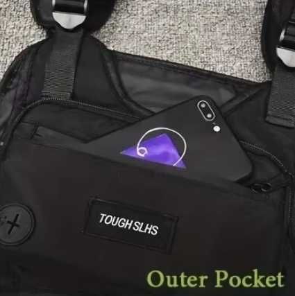Bolsa tiracolo de peito Streetwear com 2 bolas