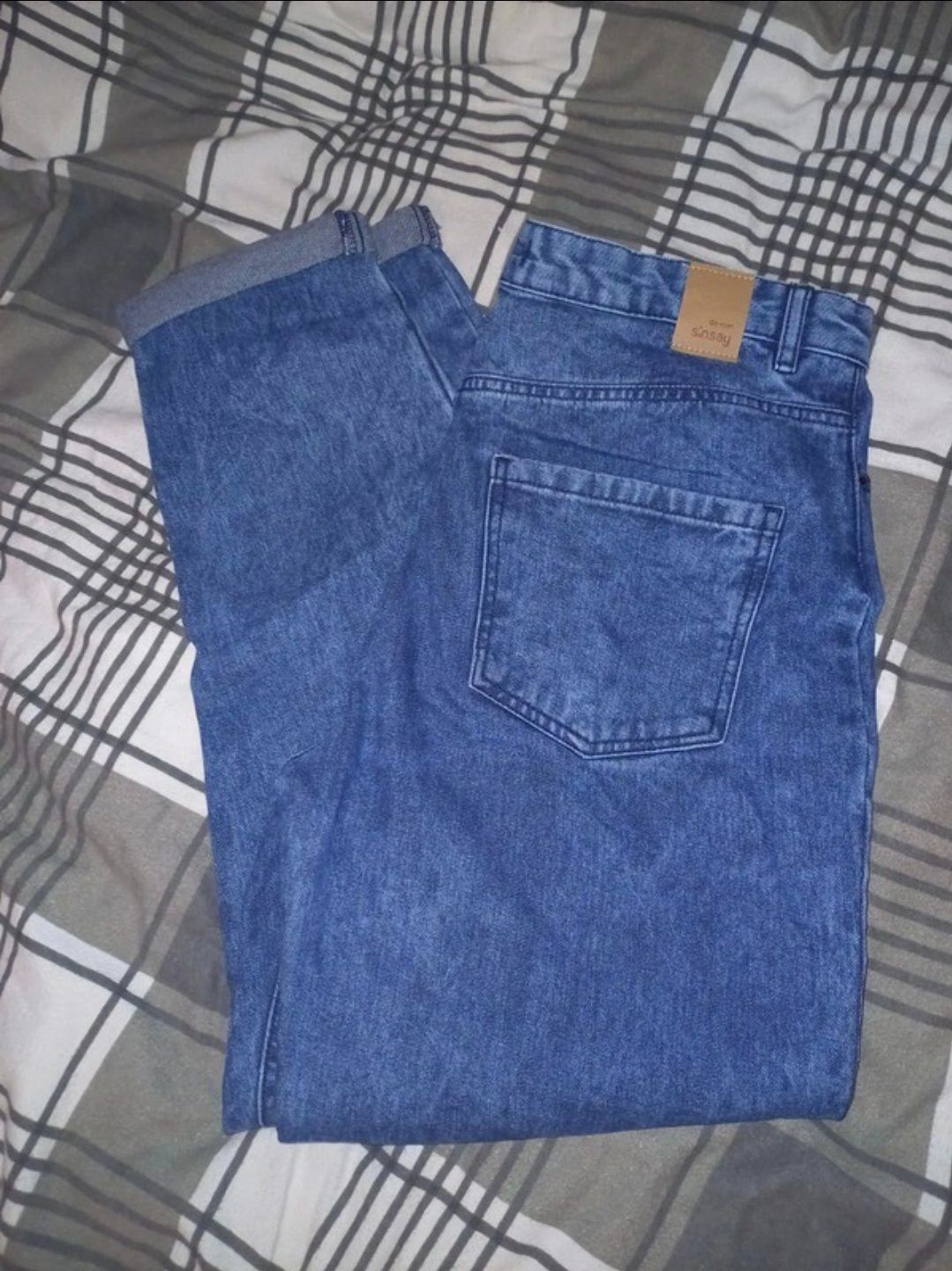 Nowe spodnie jeansy denim mom fit sinsay