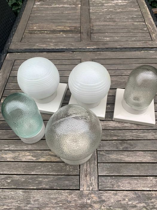 lampy przemysłowe loft, PRL, piwniczne, ceramiczne podstawy