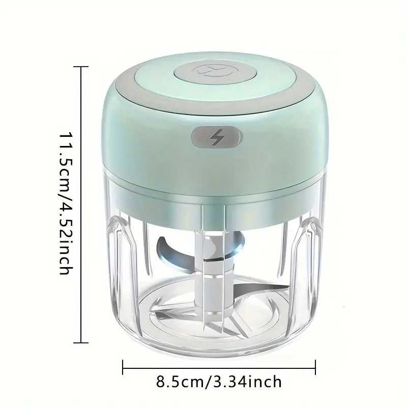 Picador Elétrico Portátil de 250ml com Lâminas Afiadas