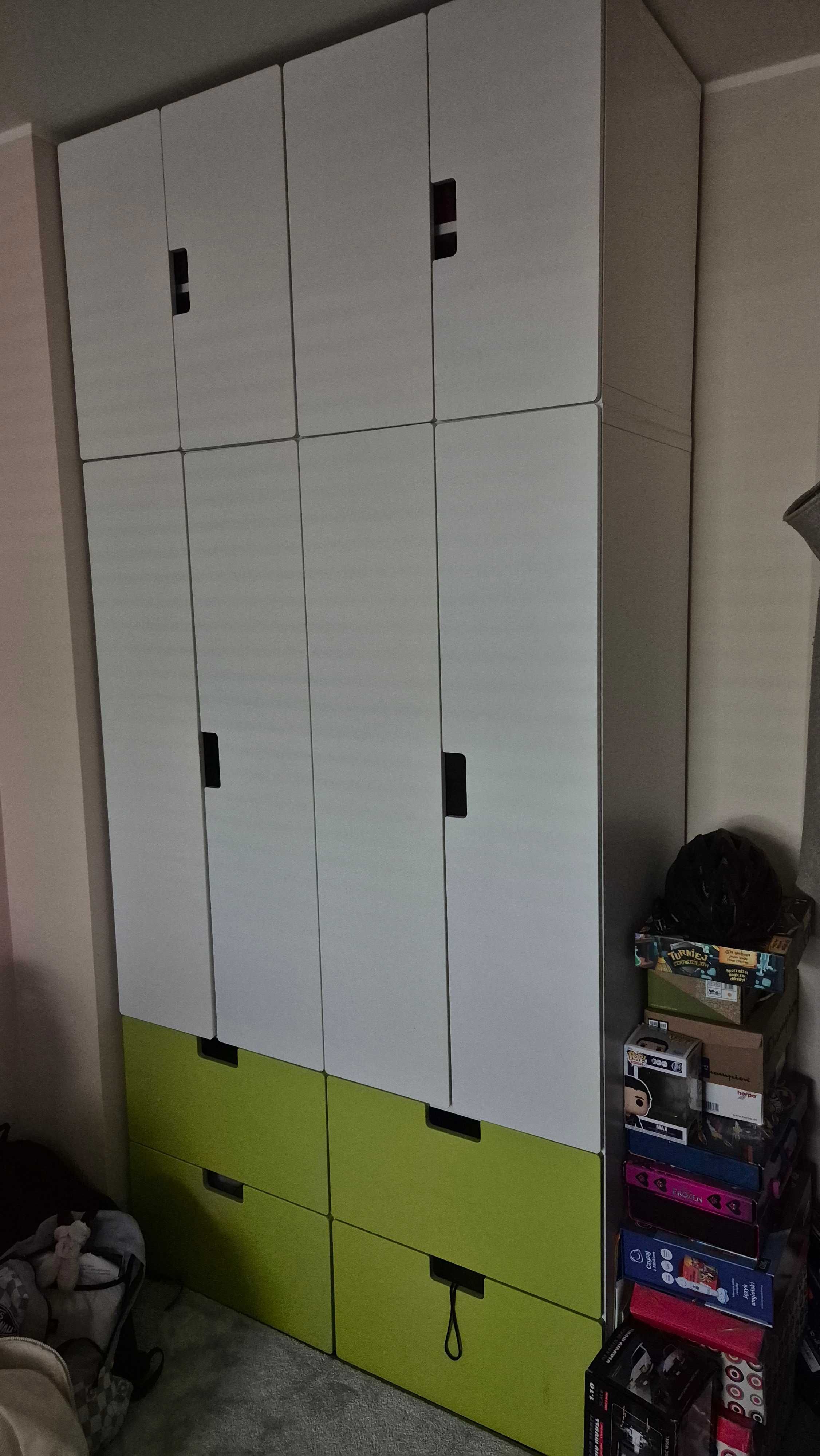 2x Szafka Ikea Stuva, słupek - bialy-limonka