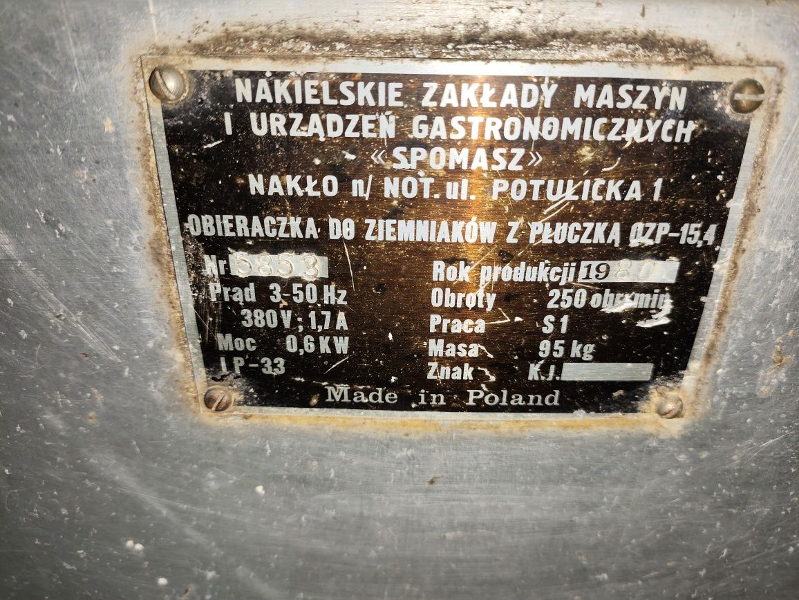 Obieraczka do ziemniaków Spomasz OZP -15,4