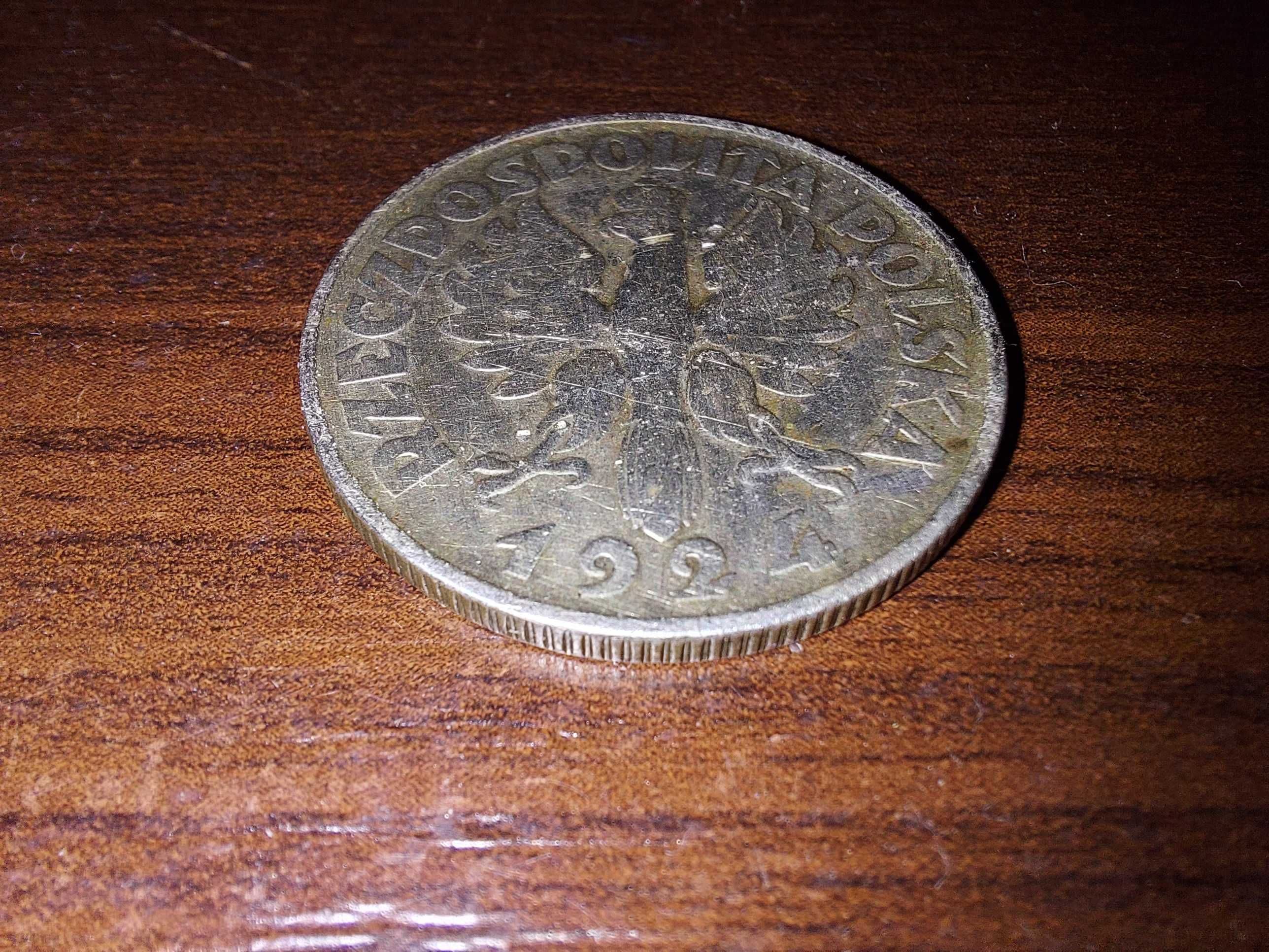 Moneta 2zł 1924 Żniwiarka Odwrotka
