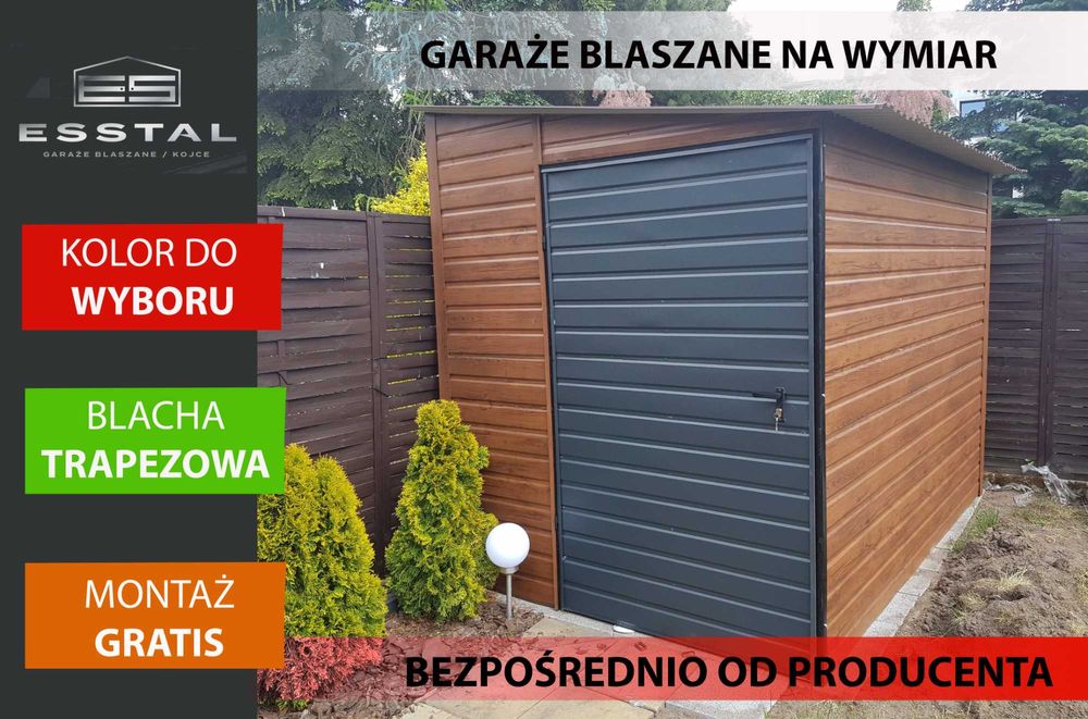Garaż Blaszany , Wiata Ogrodowa , Schowek Ogrodowy , Magazyn - ESSTAL*