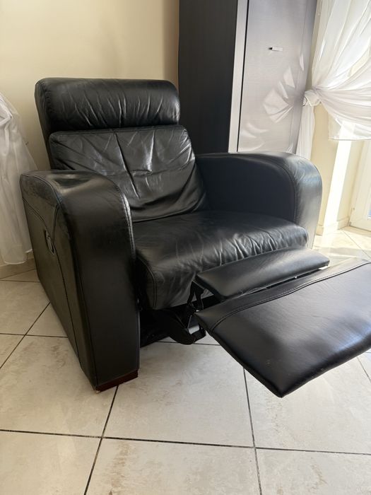 Skórzany fotel rozkładny