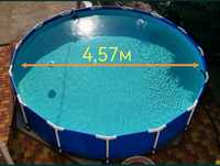 Каркасный бассейн INTEX 4,57м с фильтром воды