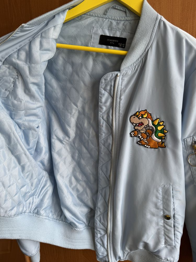 Kurtka bomberka z naszywkami Mario Bros, L