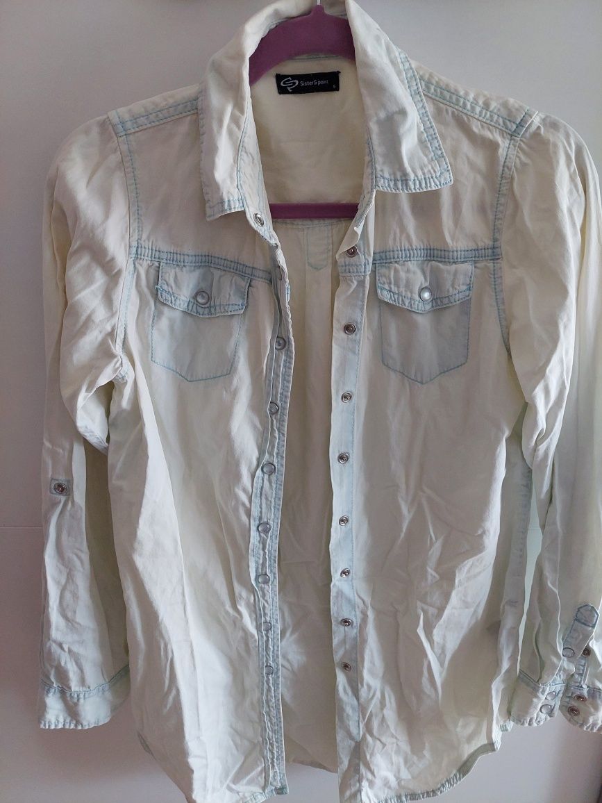 Koszula jasny jeans oversize Sisters point S