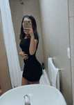 Vestido mini preto tamanho s da bershka