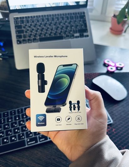 Петличка K8 wireless microphone черный.Для айфона