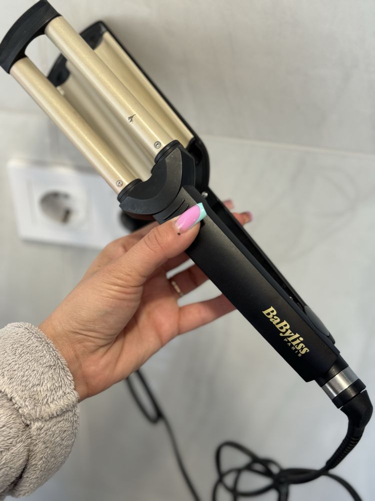 Плойка на локоны тройна для завивки babyliss