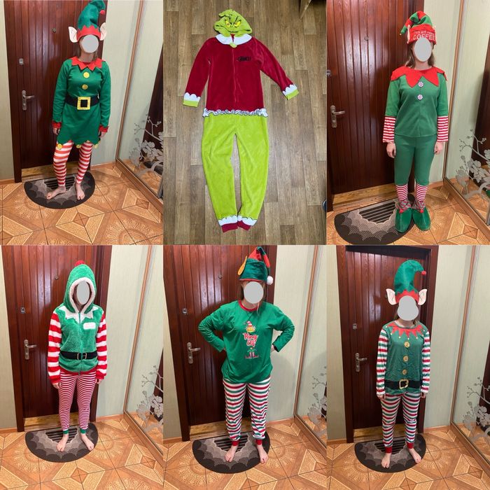Костюми новорічні Ельфа, Санти ,  Сніговика для підлітків або дорослих