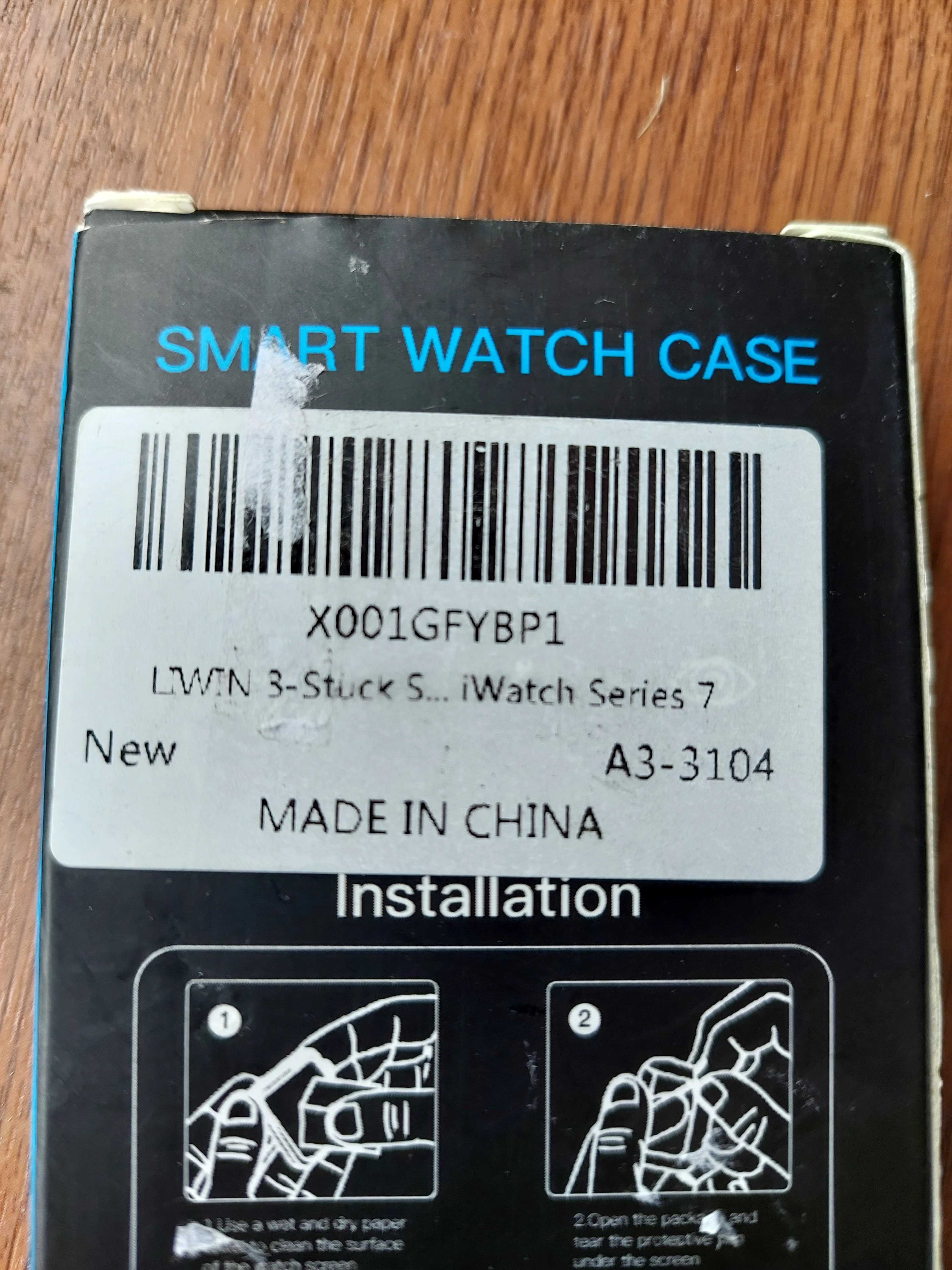 Etui +szkło-nakładka do Smart Watch Series 7. 3 sztuki