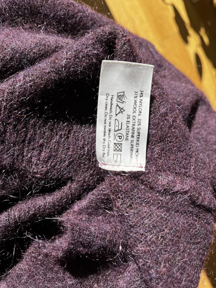 Welniana tunika sukienka bordo moher welna Xs/s Magasin