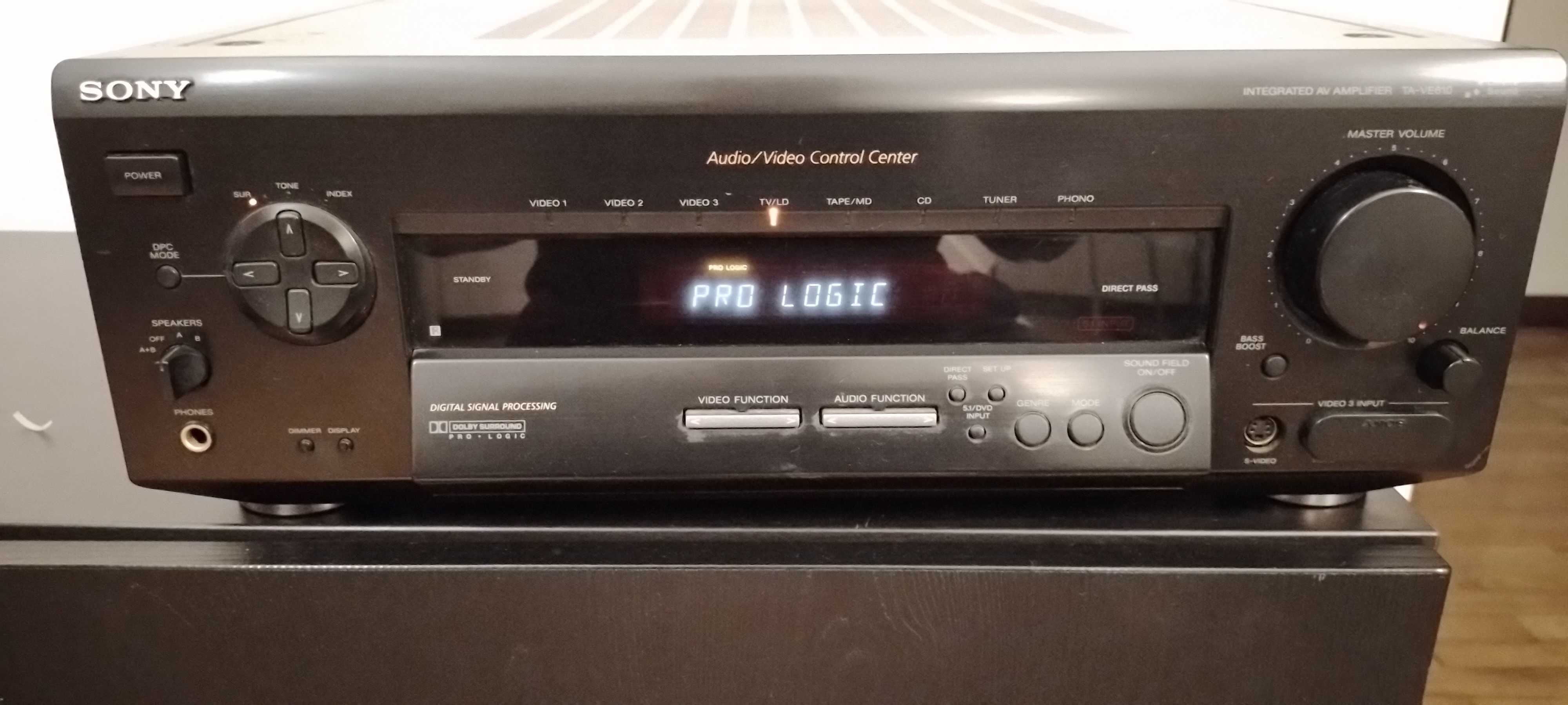 Amplificador de Som SONY TA-VE610 + Colunas de Som Yamaha