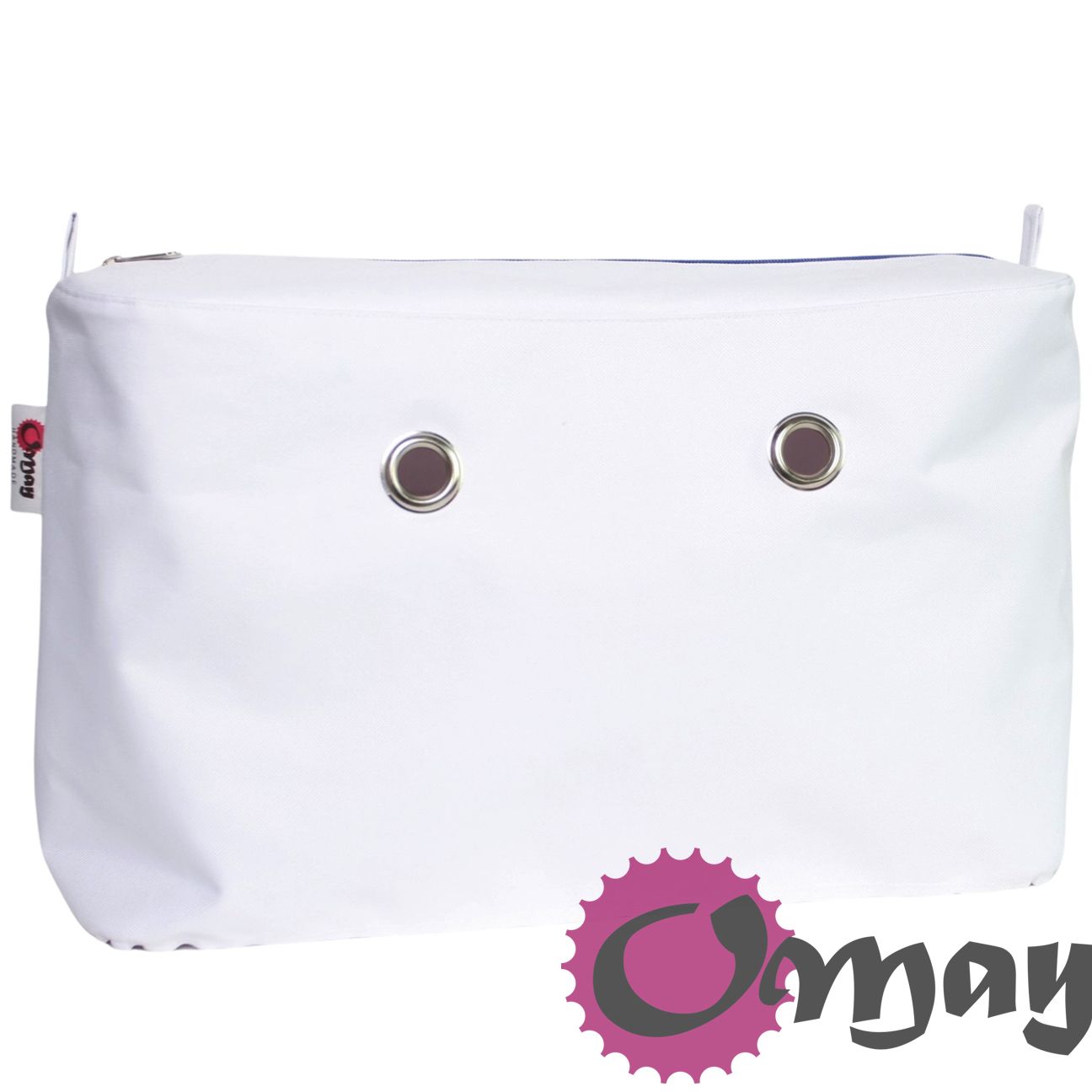 Biały organizer do OBAG BEACH chabrowy zamek 2 kieszenie VIP OMAY