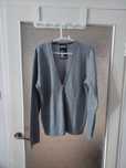 Sweter rozpinany, bluzka z guzikami, sweter w serek