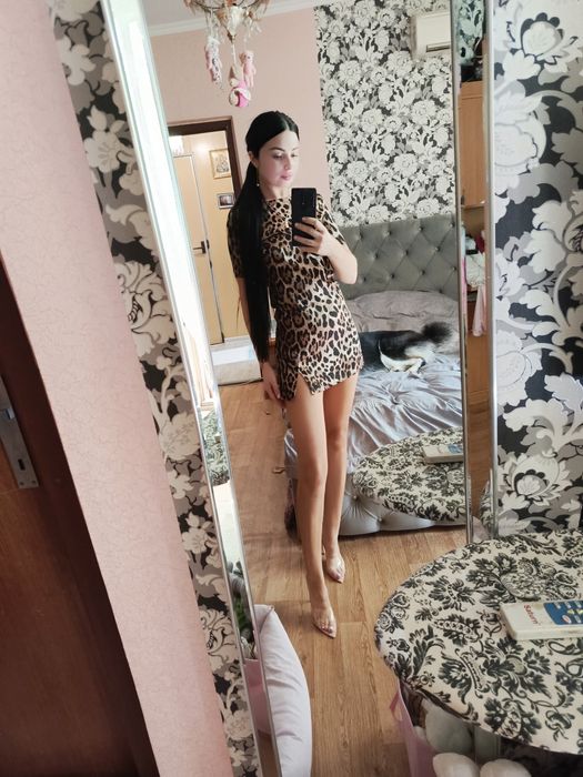 Плаття леопард шовк