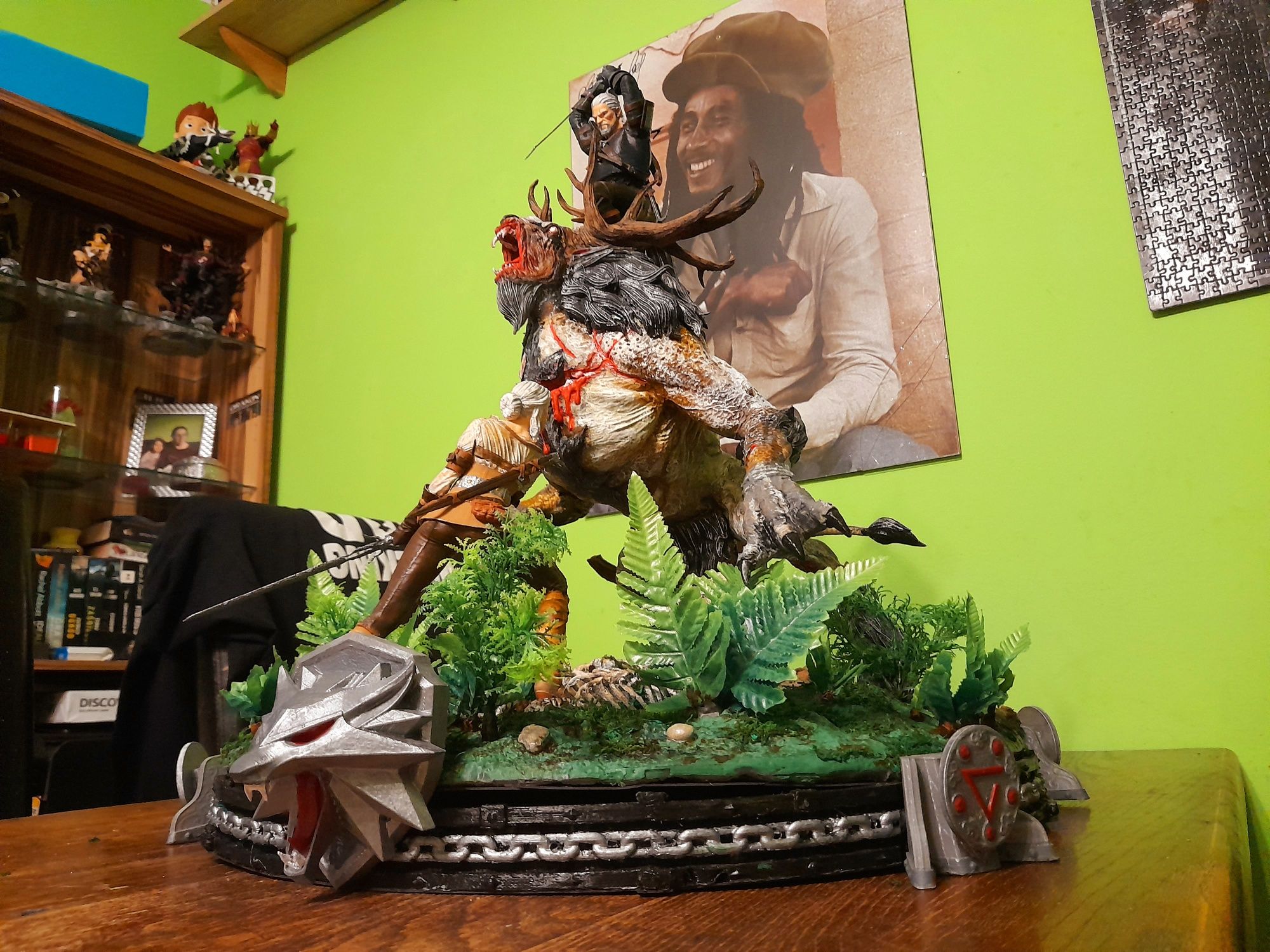 Diorama The Witcher - Walka Gelarda I Ciri z  Biesem