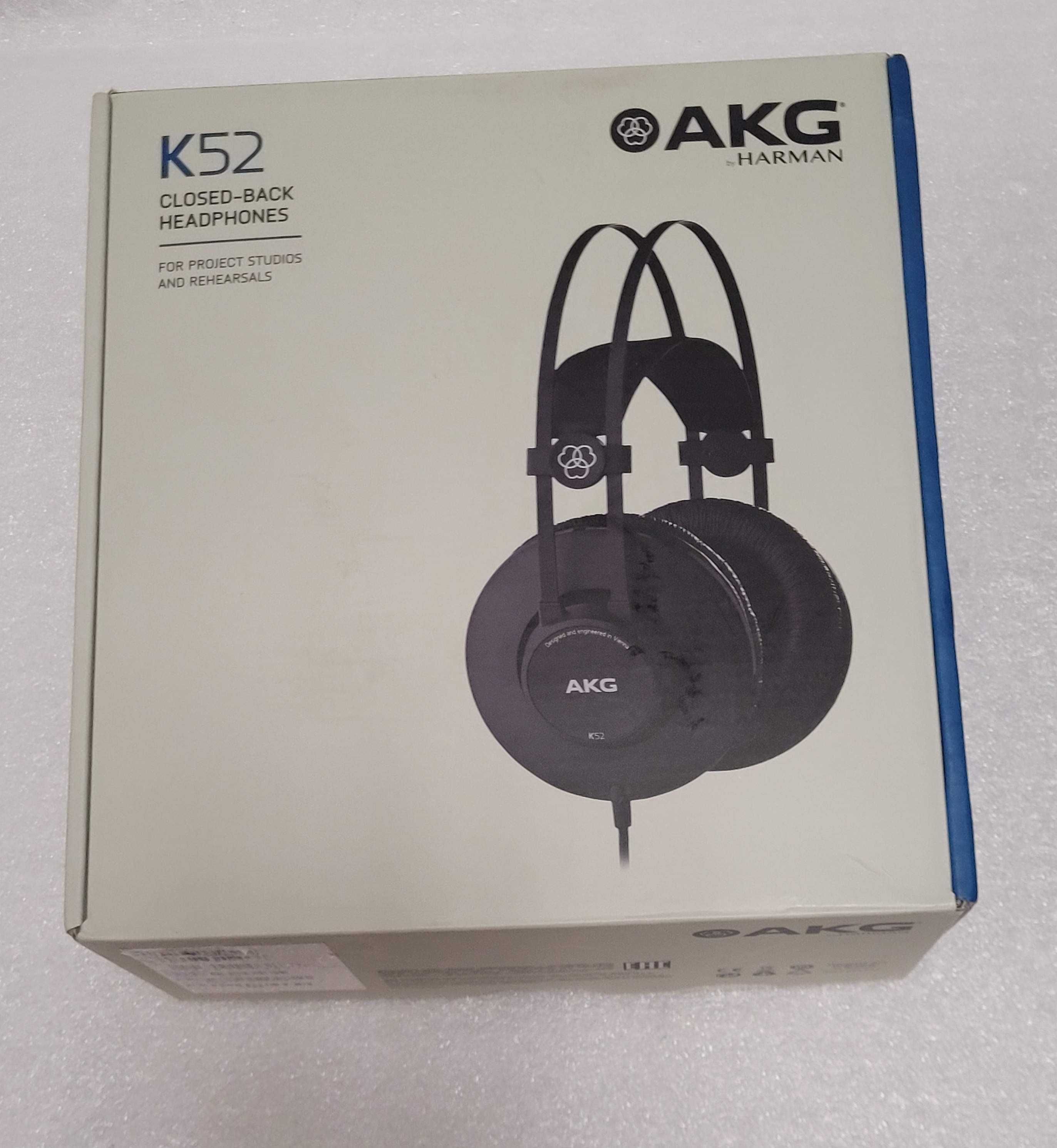 Słuchawki AKG K52 Czarne Studyjne Pudełko