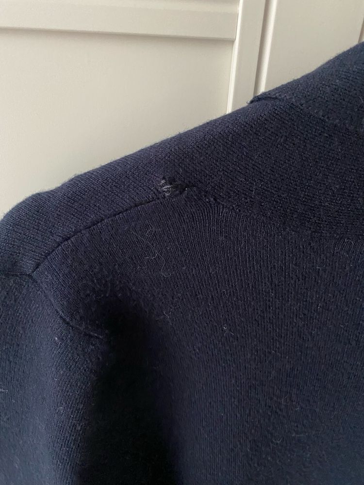 Sweter kardigan orsay m 38 granatowy długi wiosna do sukienki szortnic