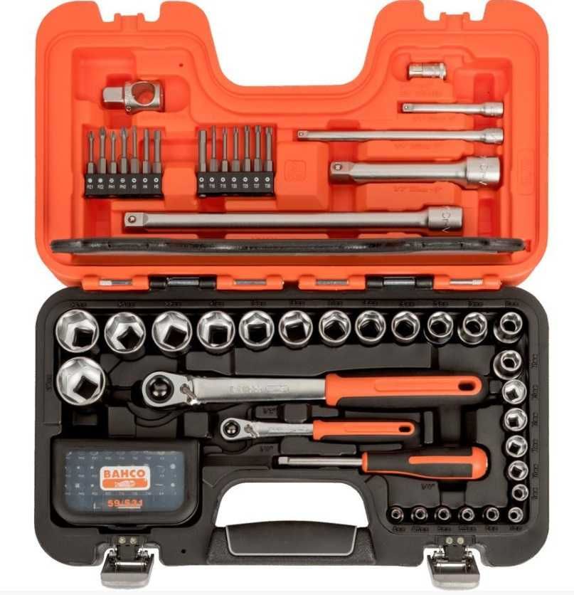 BAHCO SL79 zestaw nasadek i końcówek 1/4" i 1/2" z grzechotką SLIM