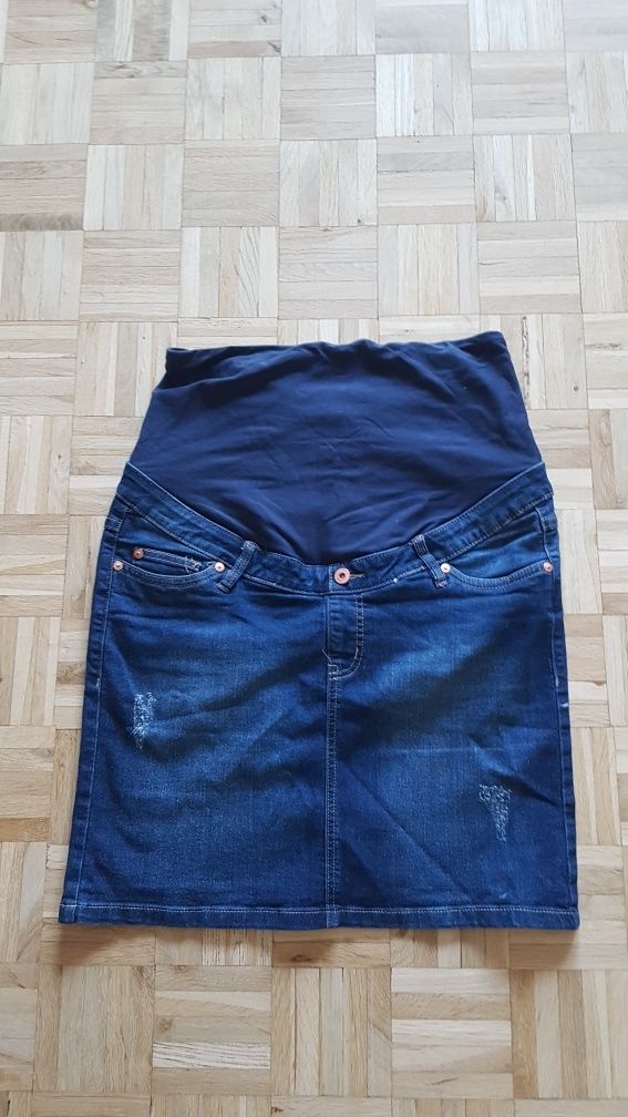 Spódnica jeansowa ciażowa bonprix 48