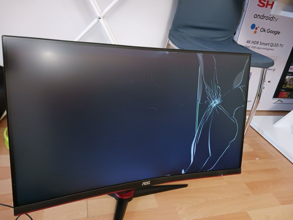 Uszkodzony.AOC C27G2U/BK  gamingowy - 27" -  165Hz - 1ms