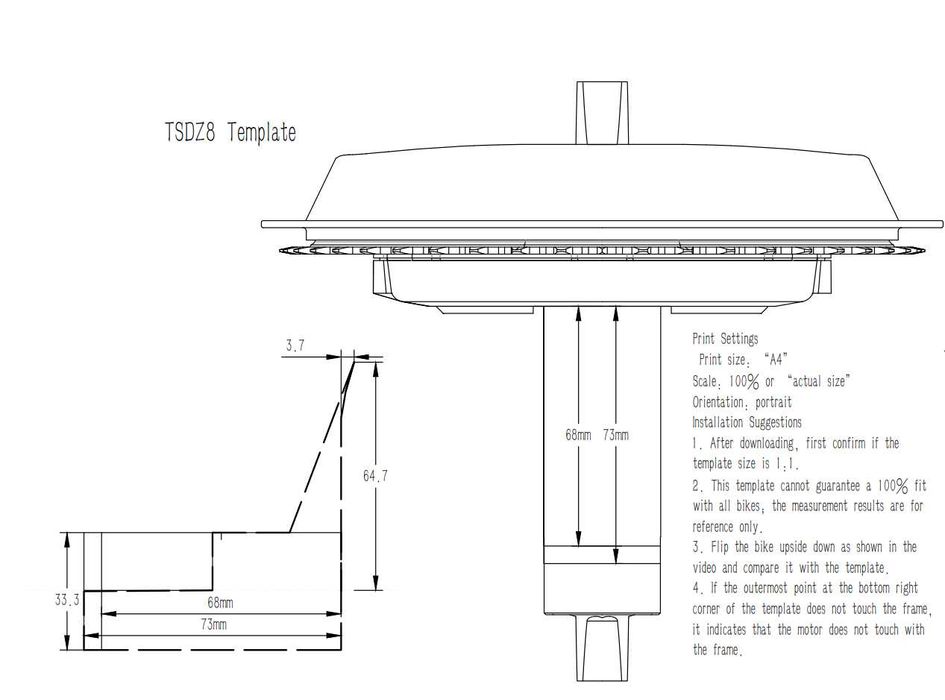 Tongsheng TSDZ8 Zestaw do konwersjiMID 750W+HAILONG-MAX 48V 20Ah Ebike