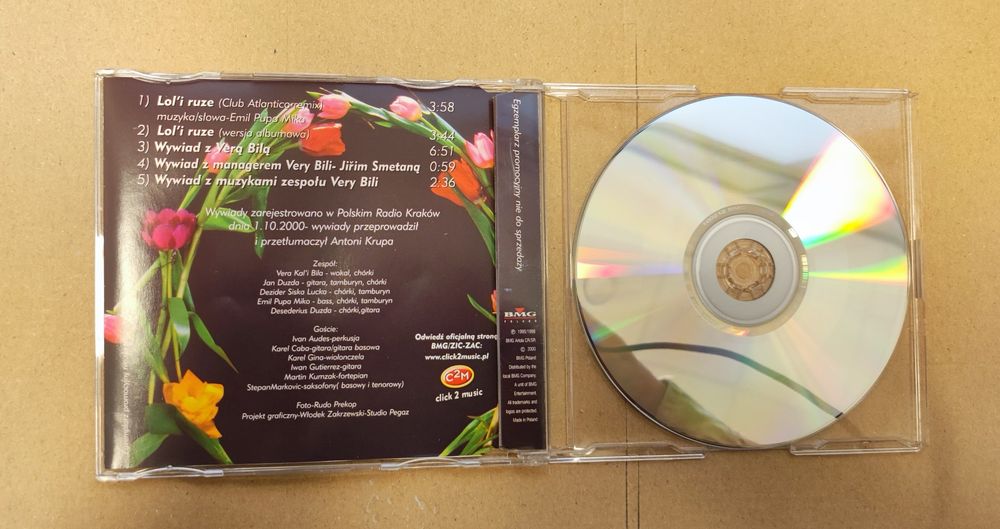 Věra Bílá Lol'i Ruze (Czerwone Róże) singiel CD