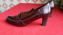 Buty czółenka mateo r.39 26cm brązowe skórzane stan BDB okazja