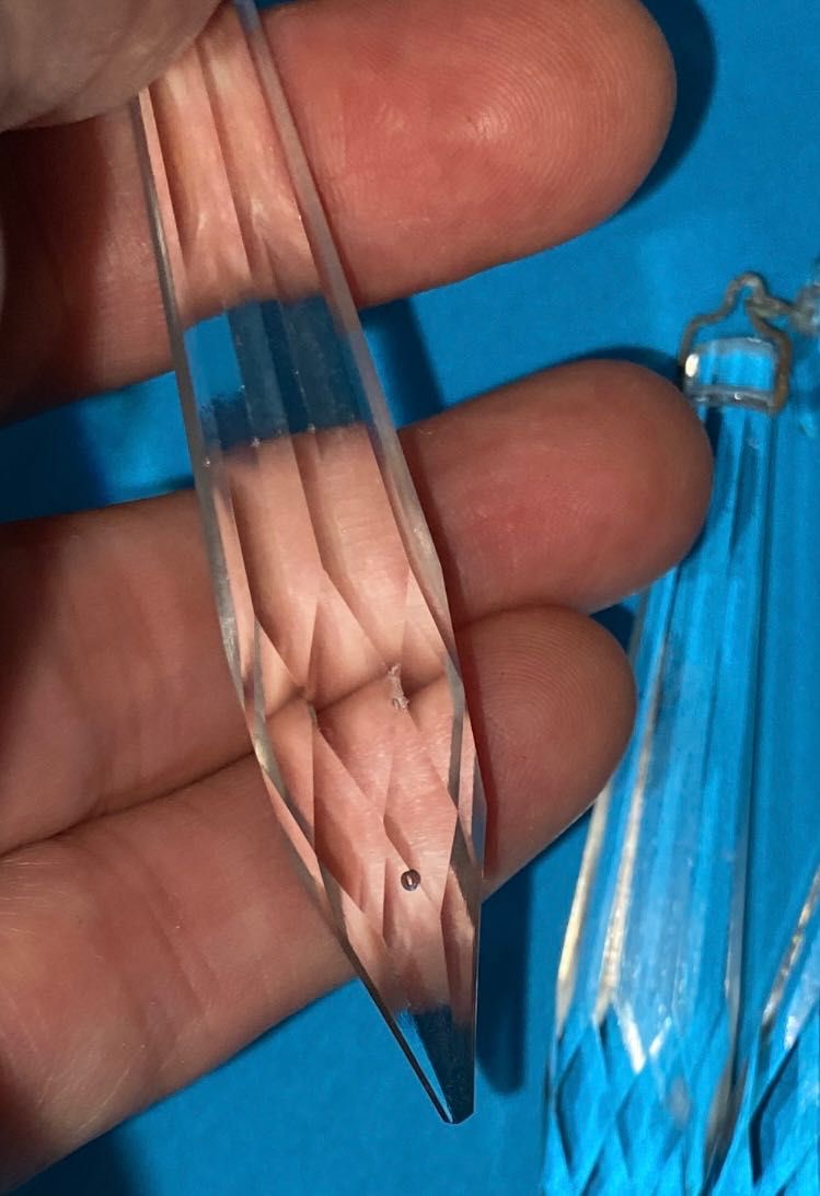 Pontas de cristal para candeeiro
