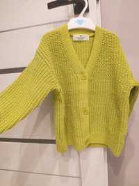 Sweter z szenili rozpinany zapinany H&M 110/116