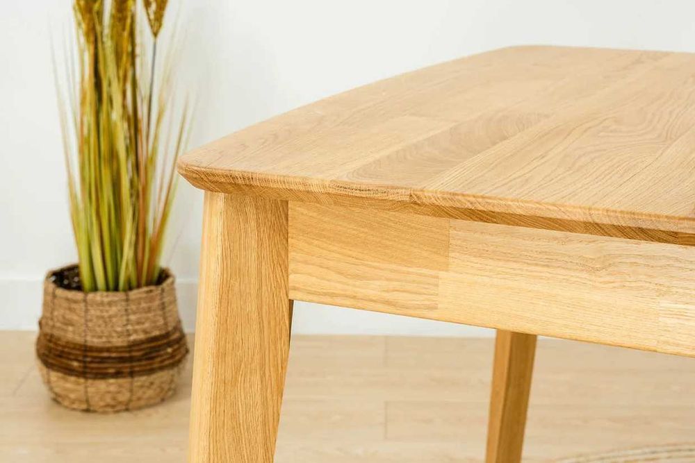 Stół dębowy Astor z rozkładanym blatem, drewniany stół, od ręki, Rabat