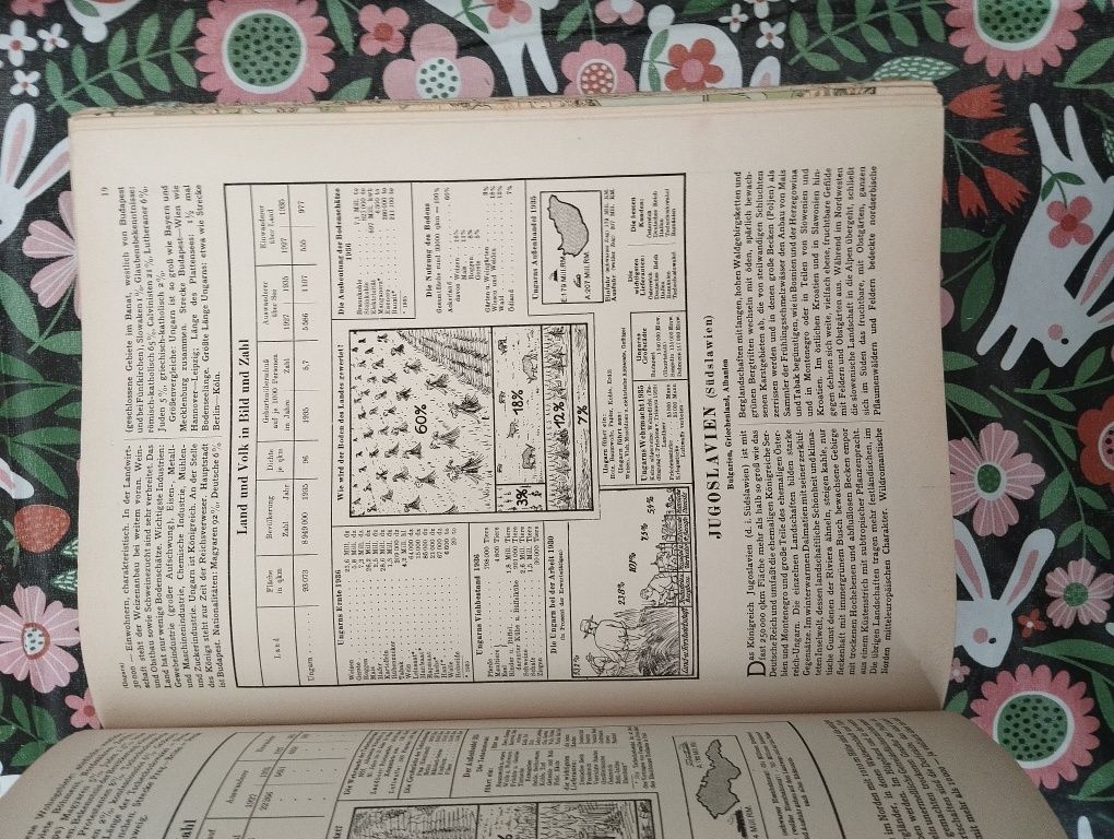 Stara Książka 1937 Olbrzymi Atlas